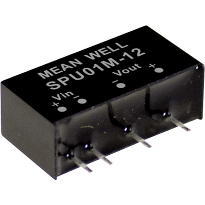 MEAN WELL SPU01M-15 DC / DC menič napätia, modul 67 mA 1 W Počet výstupov: 1 x