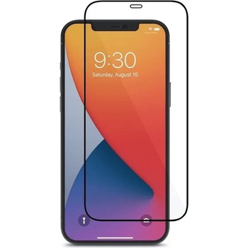 Moshi AirFoil Pro Anti-Shatter Screen Protector - качествено защитно покритие за целия дисплей на iPhone 12 Pro Max (черен-прозрачен)
