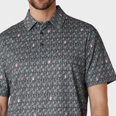 Callaway Pánska polokošeľa Golf ALL OVER SCOTCH Novelty Polo ASPHALT