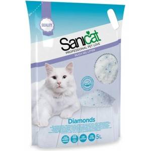 Sanicat Diamonds Natural - силиконова котешка тоалетна 15 литра / 7.1 кг