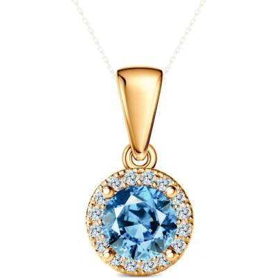 SAVICKI Висулка This is Love: злато, син лабораторен диамант, лабораторни диаманти