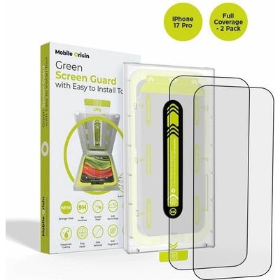 Mobile Origin Screen Guard With Easy Applicator Full Coverage 2 Pack iPhone 17 Pro SGA-F-i17Pro-2pk – Zboží Živě