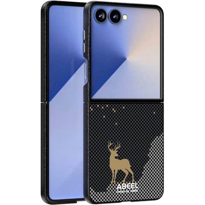 GKK Magsafe Кожен Калъф за Samsung Z Flip 7, Abeel Ultra-Slim Case, Черен (5966011588211)