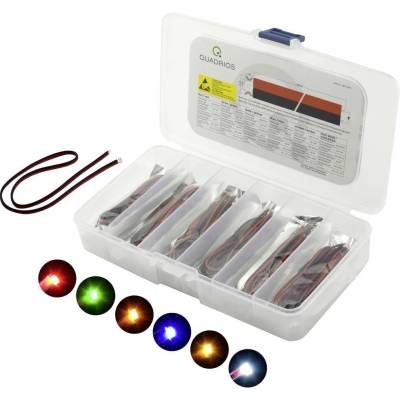 Quadrios LED sortiment červená, zelená, žltá, modrá, biela, jantárová 120 ° 20 mA 3.0 V