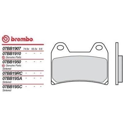 BREMBO brzdové dosky moto 07BB1907