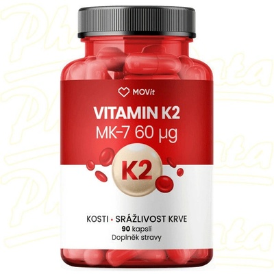 MOVit Vitamin K2 MK-7 60mcg 90 kapslí