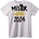 NOONEBRAND Тениска Мистър 2024 с мустаци - 3XL, White