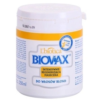 L'biotica Biovax Blond Hair oživující maska pro blond vlasy (Paraben & SLS Free) 250 ml