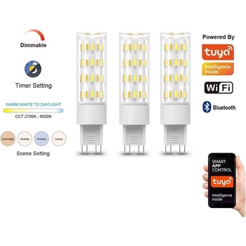 IMMAX NEO LITE SMART sada 3x žárovka LED G9 4W CCT teplá až studená bílá, stmivátelná, Wi-Fi, TUYA 07763C