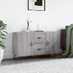 vidaXL Сайдборд, Сив сонома, 100x36x60 см, инженерно дърво (828146)