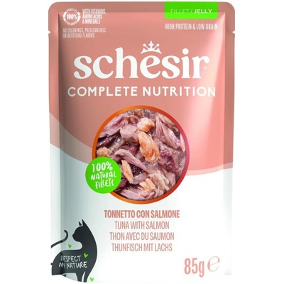 Schesir Cat C&B Wet Adult Tuniak a losos v želé 85 g