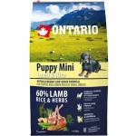 ONTARIO Puppy Mini Lamb & Rice - пълноценна храна за подрастващи кученца от малки породи (1-12 месеца) с агне и ориз 6, 5 кг, Чехия 214-10197