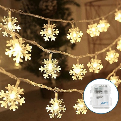 Aigostar - LED гирлянд 20xLED/3xAA 3, 3m снежинки (AI1281)