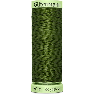 Knoflíková prošívací nit Gütermann zelená