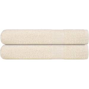 vidaXL Кърпи за сауна FROGN 2 бр. кремави 80x200 см 360 г/м2 (137007)