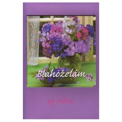 Blahoželám zo srdca - fialová