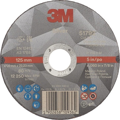 3M Silver Řezný kotouč 125 x 1,6 mm 7100139234 3 ks