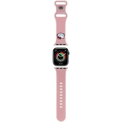 Hello Kitty Каишка Hello Kitty Silicone Kitty Head за Apple Watch 38/40/41mm, розова (KXG0078952)