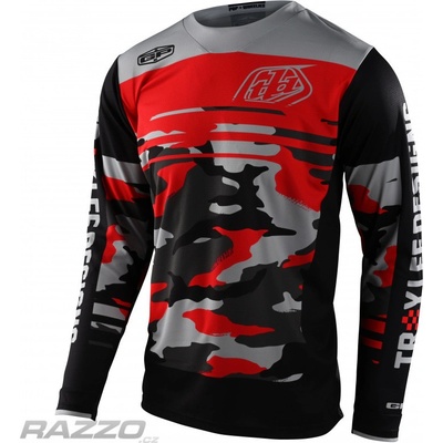 Troy Lee Designs GP Jersey Formula Camo Black Rocket Red 2022 – Sleviste.cz