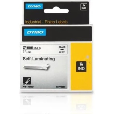 DYMO ID1 Self-Laminating Vinyl Black/White (S0773860/1734821)