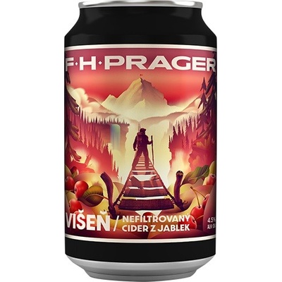 F.H. Prager Cider VIŠEŇ 11 z jablek 4,5% 0,33 l plech) – Zboží Mobilmania