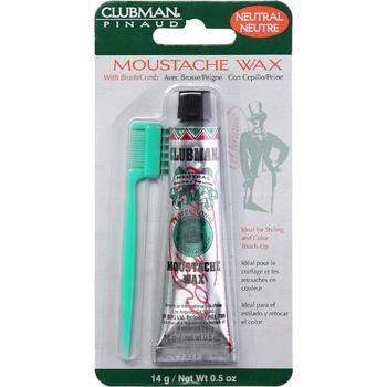 Clubman Moustache Wax Color Touch Up barevný vosk na vousy Neutral 14 g