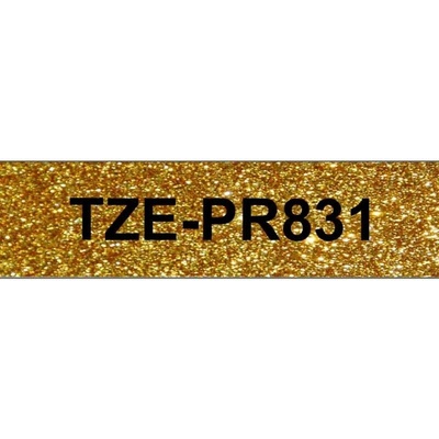 Brother TZe-PR831 černá / zlatá 12 mm 8 m