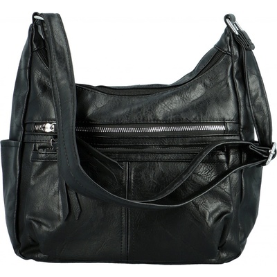 Stylová dámská koženková crossbody kabelka Palmira černá