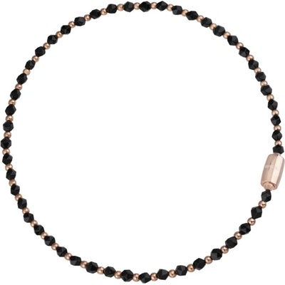Breil Nadčasový korálkový náhrdelník s onyxom magnetica system TJ3048