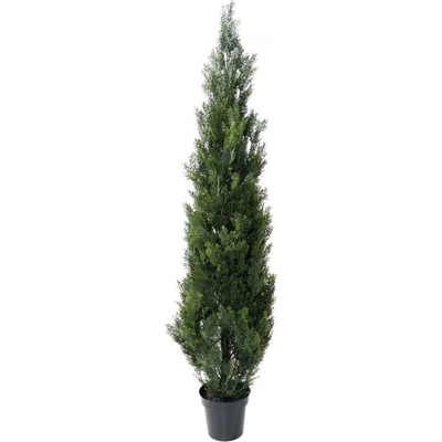 Umělý strom cypřiš tmavý v květináči, 180cm