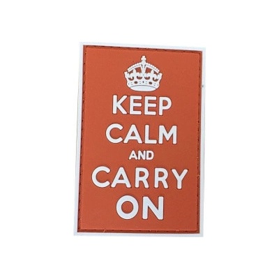 ARMED PATCHES PVC nášivka Keep Calm, červená