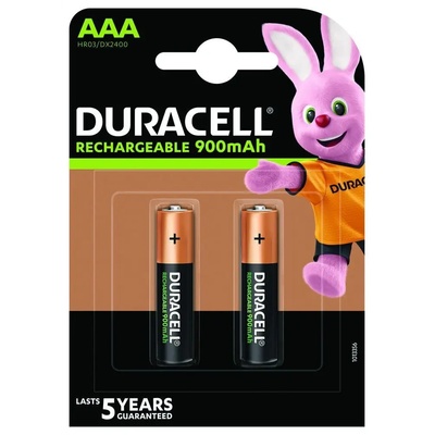 Duracell Акумулаторна батерия DURACELL R03 AAA, 900mAh NiMH, 1.2V, 2 бр. в опаковка (DUR-BR-AAA-900MAH-2PK)