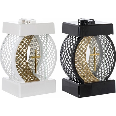 LAMPION GLAMOUR KRUHOVÝ AŽUR S KRÍŽOM /bez náplne/ 28x15x20cm