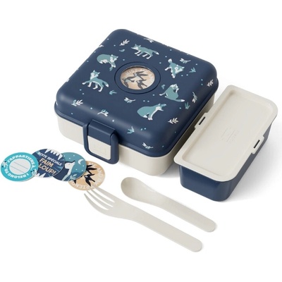 Monbento Dětský svačinový bento box na jídlo Snacky Blue Wolf