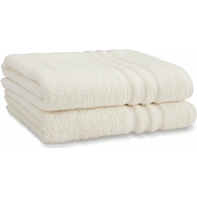 Catherine Lansfield Zero Twist osuška béžová bílá 2 ks 90 x 140 cm