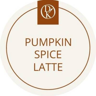Davídkovo koření Etiketa Pumpkin spice latte béžová průměr 4,5 cm 1 ks