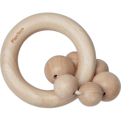 PlanToys Chrastítko korálky přírodní