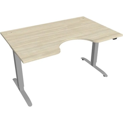 Hobis Office Pro psací stůl Motion MS ERGO 2 Šířka: 140 cm, Barva desky: akát, Barva kovu: šedá RAL 9006 Šířka 120-180 cm / 27 barevných variant