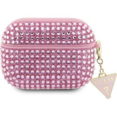 GUESS Калъф за Airpods Guess Rhinestones Triangle Metal Logo Case за AirPods Pro 2 - Розов