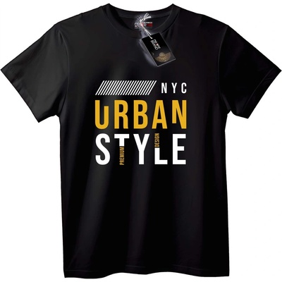 NOONEBRAND Тениска NYC градски стил Премиум - 2XL, Black