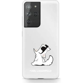 KARL LAGERFELD Калъф за SAMSUNG S21 Ultra, KARL LAGERFELD Choupette Fun HardCase, Прозрачен (KLHCS21LCFNRC)