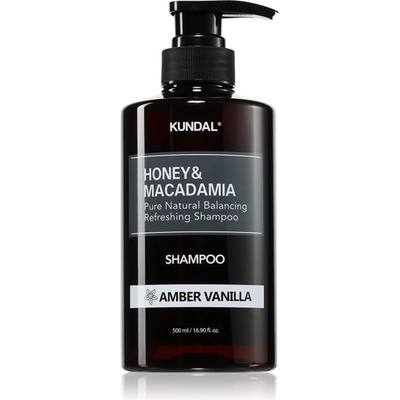 KUNDAL Honey & Macadamia Amber Vanilla натурален шампоан за суха и увредена коса 500ml