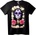NOONEBRAND Тениска със захарен череп и рози - 6XL, Black