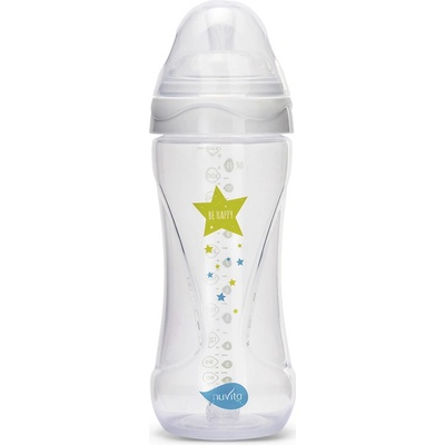 Nuvita fľaštička Mimic Transparent white 330ml