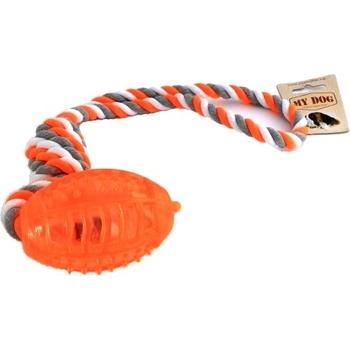 My Dog Играчка за куче от въже с футболна топка 46см - 0.2кг