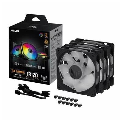 ASUS TUF GAMING TR120 ARGB Reverse (3ks) černá / 120mm / Hydraulic bearing / 2000 RPM / 76.3 CFM / 29 dB (90DA00D0-B09020)