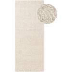 Elle Decoration Ръчно изработена пътека със смес от вълна в цвят слонова кост 80x200 cm Majoli - Elle Decoration (106238-80x200)