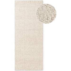 Elle Decoration Ръчно изработена пътека със смес от вълна в цвят слонова кост 80x200 cm Majoli - Elle Decoration (106238-80x200)