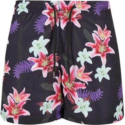 Urban Classics Бански гащета Urban classics Pattern swimming shorts - Black (Dark Jungle)