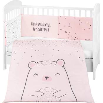 Kikkaboo Бебешки спален комплект 2 части EU style 60/120 Bear with me Pink